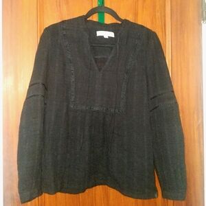 Black long sleeve blouse